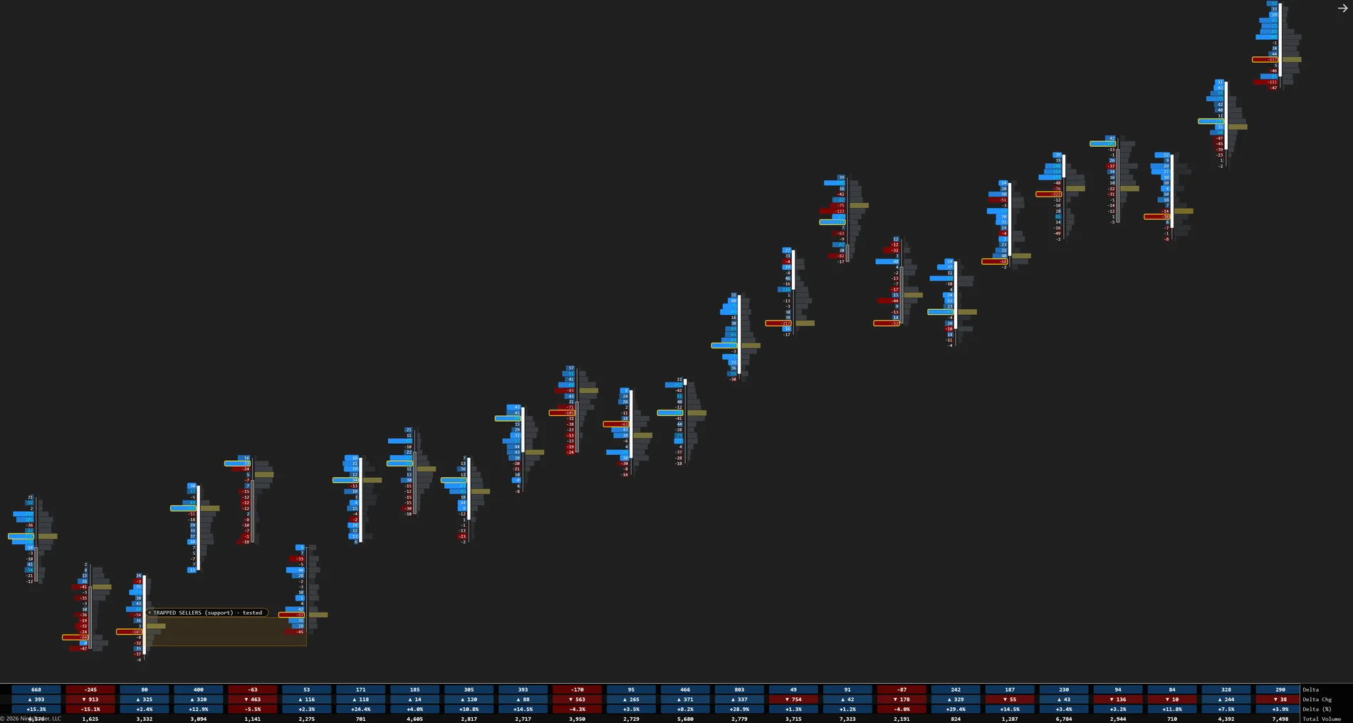 MATE Footprint Order Flow on NinjaTrader 8